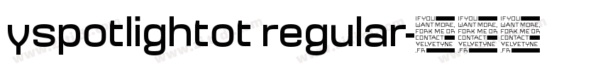 yspotlightot regular字体转换
